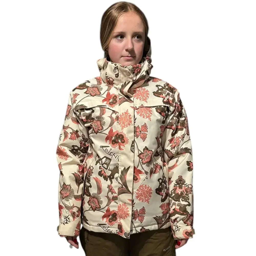 2000s Liquid Boardwear Floral Snowboard Puffer Ski Jacket Hooded size XS